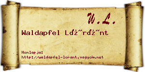 Waldapfel Lóránt névjegykártya
